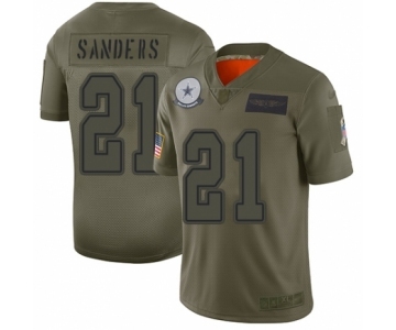 Men's Dallas Cowboys #21 Deion Sanders Limited Camo 2019 Salute to Service Football Jersey