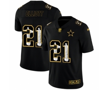 Men's Dallas Cowboys #21 Ezekiel Elliott Black Jesus Faith Limited Football Jersey