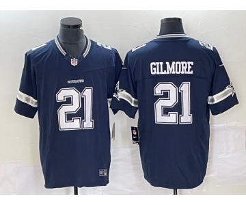 Men's Dallas Cowboys #21 Ezekiel Elliott Navy Blue 2023 FUSE Vapor Untouchable Stitched Jersey