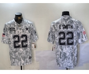 Men's Dallas Cowboys #22 Emmitt Smith Arctic Camo 2024 FUSE Salute to Service Limited Stitched Jersey