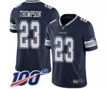 Men's Dallas Cowboys #23 Darian Thompson Navy Blue Team Color Vapor Untouchable Limited Player 100th Season Football Jersey