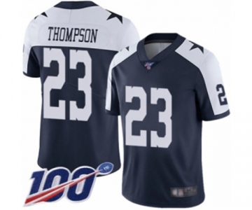 Men's Dallas Cowboys #23 Darian Thompson Navy Blue Throwback Alternate Vapor Untouchable Limited Player 100th Season Football Jersey