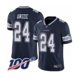 Men's Dallas Cowboys #24 Chidobe Awuzie Navy Blue Team Color Vapor Untouchable Limited Player 100th Season Football Jersey