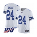 Men's Dallas Cowboys #24 Chidobe Awuzie White Vapor Untouchable Limited Player 100th Season Football Jersey