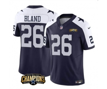 Men's Dallas Cowboys #26 DaRon Bland Navy White 2023 F.U.S.E. NFC East Champions Patch Football Stitched Jersey