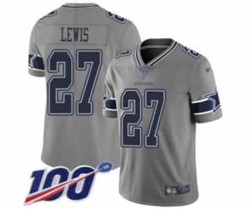 Men's Dallas Cowboys #27 Jourdan Lewis Limited Gray Inverted Legend 100th Season Football Jersey