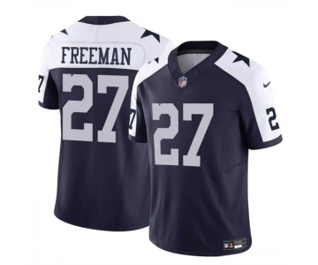 Men's Dallas Cowboys #27 Royce Freeman Navy White 2023 F.U.S.E Thanksgiving Vapor Untouchable Limited Stitched Football Jersey