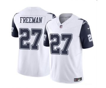 Men's Dallas Cowboys #27 Royce Freeman White 2023 F.U.S.E Color Rush Limited Football Stitched Jersey