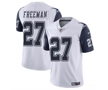 Men's Dallas Cowboys #27 Royce Freeman White Color Rush Limited Football Stitched Jersey