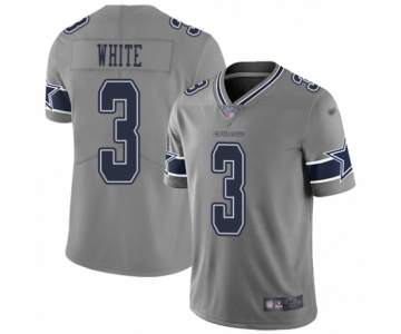 Men's Dallas Cowboys #3 Mike White Limited Gray Inverted Legend Football Jersey