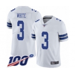 Men's Dallas Cowboys #3 Mike White Vapor Untouchable Limited Player 100th Season Football Jersey