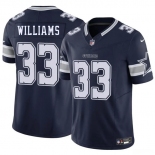 Men's Dallas Cowboys #33 Javonte Williams Navy 2025 F.U.S.E. Vapor Untouchable Limited Football Stitched Jersey