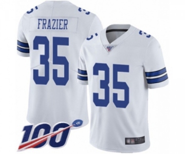 Men's Dallas Cowboys #35 Kavon Frazier White Vapor Untouchable Limited Player 100th Season Football Jersey