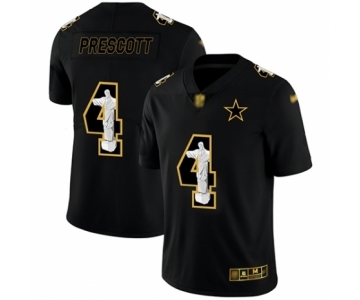 Men's Dallas Cowboys #4 Dak Prescott Black Jesus Faith Limited Football Jersey