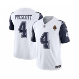 Men's Dallas Cowboys #4 Dak Prescott Navy 2023 F.U.S.E. With Walter Payton Patch Alternate Vapor Limited Football Stitched Jersey