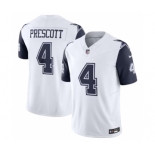 Men's Dallas Cowboys #4 Dak Prescott Thanksgiving White 2023 F.U.S.E. Vapor Limited Stitched Football Jersey