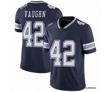 Men's Dallas Cowboys #42 Deuce Vaughn Navy Vapor Limited Stitched Jersey