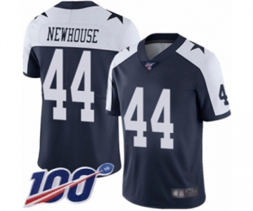 Men's Dallas Cowboys #44 Robert Newhouse Navy Blue Throwback Alternate Vapor Untouchable Limited Player 100th Season Football Jersey