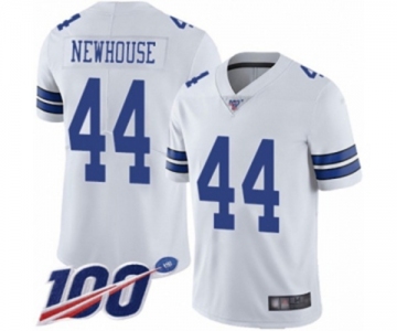 Men's Dallas Cowboys #44 Robert Newhouse White Vapor Untouchable Limited Player 100th Season Football Jersey