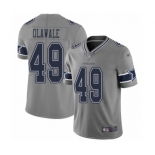 Men's Dallas Cowboys #49 Jamize Olawale Limited Gray Inverted Legend Football Jersey