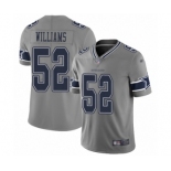 Men's Dallas Cowboys #52 Connor Williams Limited Gray Inverted Legend Football Jersey