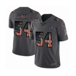 Men's Dallas Cowboys #54 Jaylon Smith Limited Black USA Flag 2019 Salute To Service Football Jersey