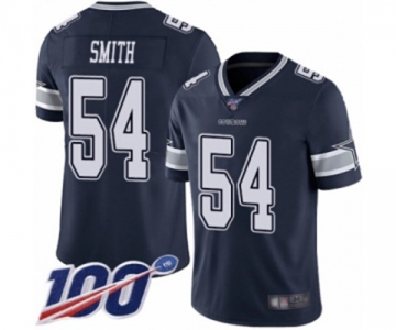 Men's Dallas Cowboys #54 Jaylon Smith Navy Blue Team Color Vapor Untouchable Limited Player 100th Season Football Jersey