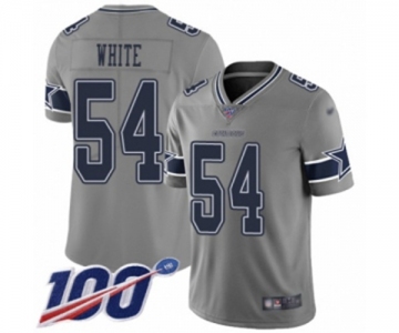 Men's Dallas Cowboys #54 Randy White Limited Gray Inverted Legend 100th Season Football Jersey