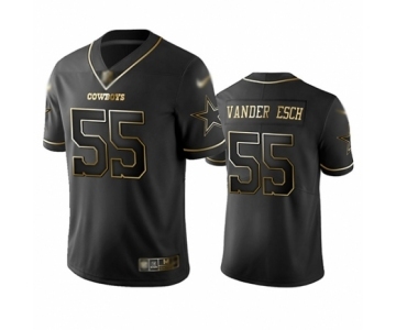 Men's Dallas Cowboys #55 Leighton Vander Esch Black Golden Edition Limited Player Football Jersey