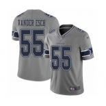 Men's Dallas Cowboys #55 Leighton Vander Esch Limited Gray Inverted Legend Football Jersey