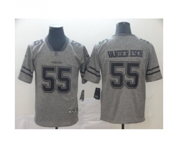 Men's Dallas Cowboys #55 Leighton Vander Esch Limited Gray Rush Gridiron Football Jersey