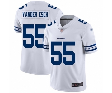 Men's Dallas Cowboys #55 Leighton Vander Esch White Team Logo Fashion Limited Player Football Jersey