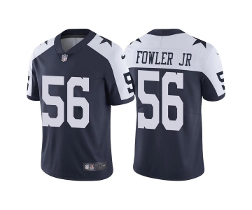 Men's Dallas Cowboys #56 Dante Fowler Jr. Navy Blue Thanksgiving Vapor Limited Stitched Jersey