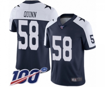 Men's Dallas Cowboys #58 Robert Quinn Navy Blue Throwback Alternate Vapor Untouchable Limited Player 100th Season Football Jersey