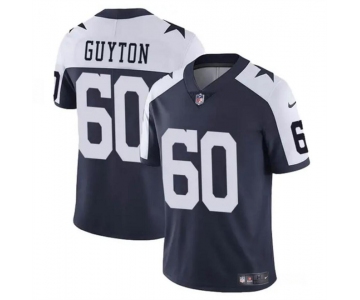 Men's Dallas Cowboys #60 Tyler Guyton Navy White 2024 Draft Vapor Untouchable Thanksgiving Limited Football Stitched Jersey