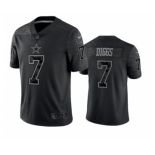 Men's Dallas Cowboys #7 Trevon Diggs Black Reflective Limited Stitched Football Jersey