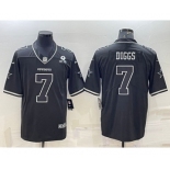 Men's Dallas Cowboys #7 Trevon Diggs Black With 1960 Patch Limited Stitched Football Jersey