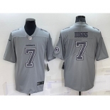 Men's Dallas Cowboys #7 Trevon Diggs LOGO Grey Atmosphere Fashion 2022 Vapor Untouchable Stitched Nike Limited Jersey