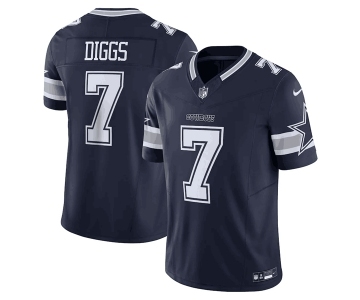 Men's Dallas Cowboys #7 Trevon Diggs Navy 2023 F.U.S.E. Limited Stitched Football Jersey