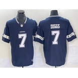 Men's Dallas Cowboys #7 Trevon Diggs Navy Blue 2023 FUSE Vapor Untouchable Stitched Jersey