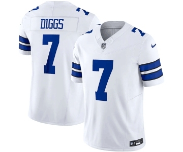 Men's Dallas Cowboys #7 Trevon Diggs White 2023 F.U.S.E. Limited Stitched Football Jersey