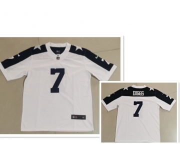 Men's Dallas Cowboys #7 Trevon Diggs White Thanksgiving Vapor Untouchable Stitched NFL Nike Limited Jersey