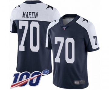 Men's Dallas Cowboys #70 Zack Martin Navy Blue Throwback Alternate Vapor Untouchable Limited Player 100th Season Football Jersey