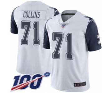 Men's Dallas Cowboys #71 La'el Collins Limited White Rush Vapor Untouchable 100th Season Football Jersey