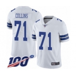 Men's Dallas Cowboys #71 La'el Collins White Vapor Untouchable Limited Player 100th Season Football Jersey