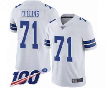 Men's Dallas Cowboys #71 La'el Collins White Vapor Untouchable Limited Player 100th Season Football Jersey