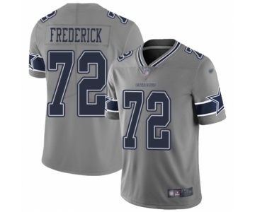 Men's Dallas Cowboys #72 Travis Frederick Limited Gray Inverted Legend Football Jersey