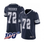 Men's Dallas Cowboys #72 Travis Frederick Navy Blue Team Color Vapor Untouchable Limited Player 100th Season Football Jersey