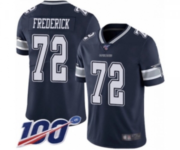 Men's Dallas Cowboys #72 Travis Frederick Navy Blue Team Color Vapor Untouchable Limited Player 100th Season Football Jersey