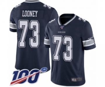 Men's Dallas Cowboys #73 Joe Looney Navy Blue Team Color Vapor Untouchable Limited Player 100th Season Football Jersey